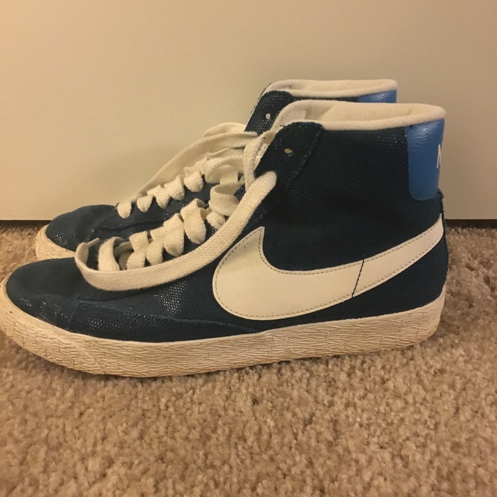 Blue Nike High Tops Sz 9